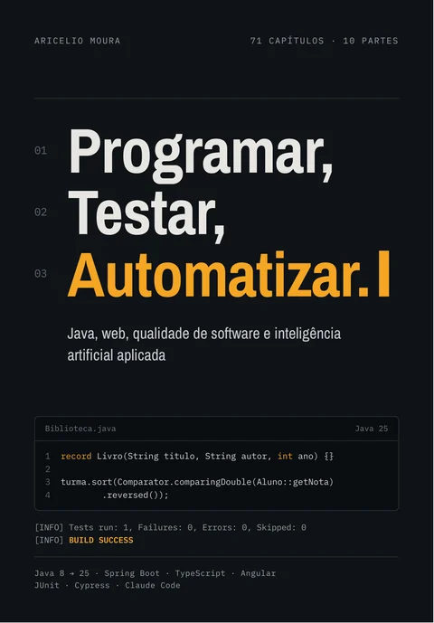 Capa do livro Programar, Testar, Automatizar