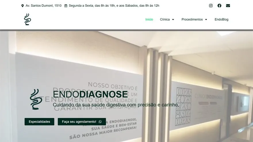 Site da Clínica EndoDiagnose