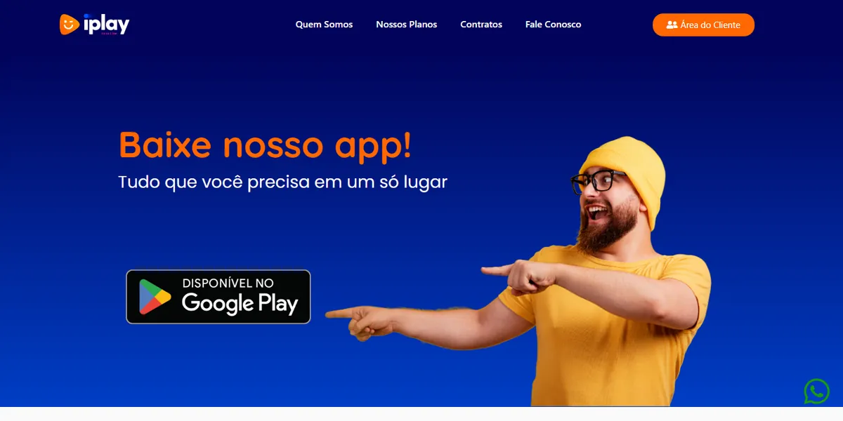 Site da iPlay Telecom, provedor de internet